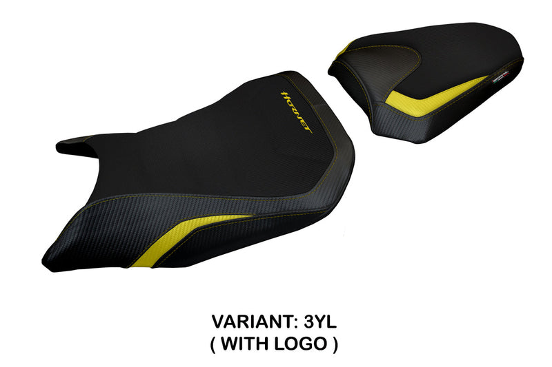 Honda CB750 Hornet 2023-2024 Seat Cover Tappezzeria Italia in Yellow and Black