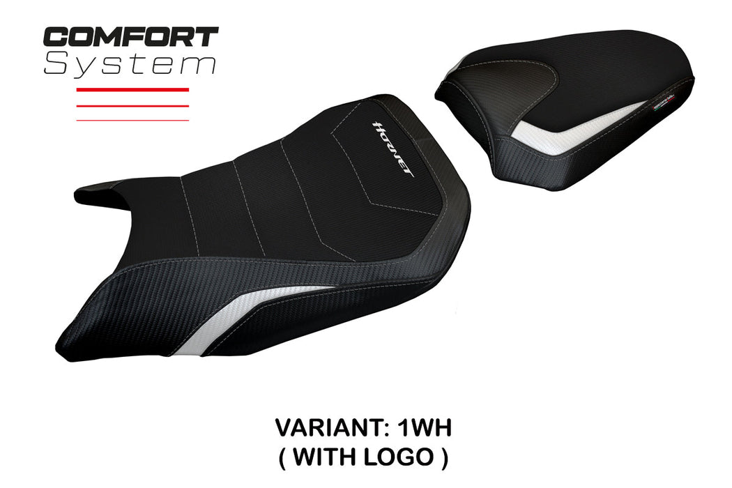 Honda CB750 Hornet 2023-2024 Seat Cover Tappezzeria Italia Comfort in White and Black