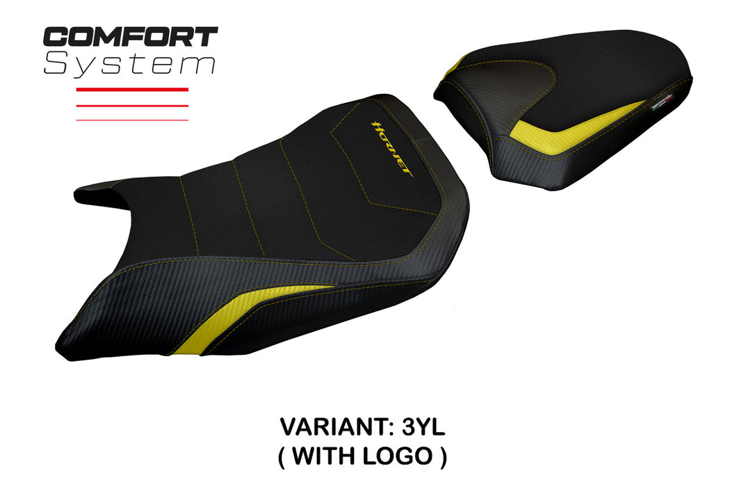 Honda CB750 Hornet 2023-2024 Seat Cover Tappezzeria Italia Comfort in Yellow and Black