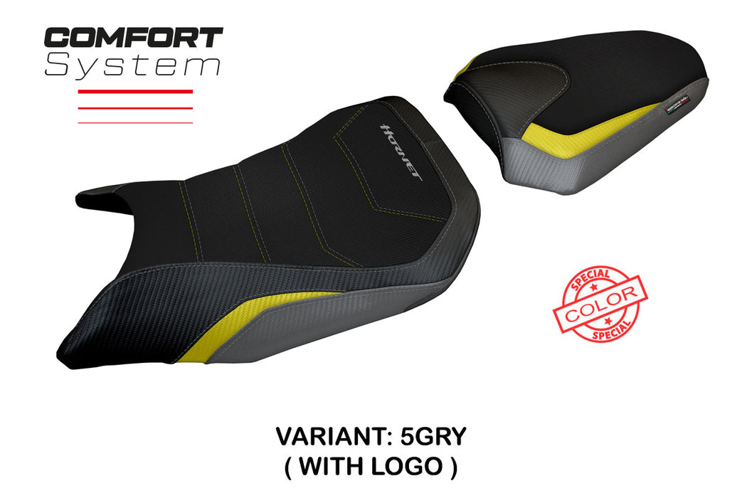 Honda CB750 Hornet 2023-2024 Seat Cover Tappezzeria Italia Comfort in Grey, Yellow and Black