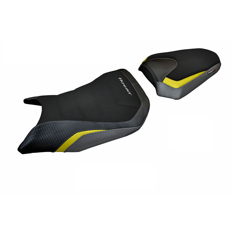 Honda CB750 Hornet 2023-2024 Seat Cover Tappezzeria Italia in Grey, Yellow and Black