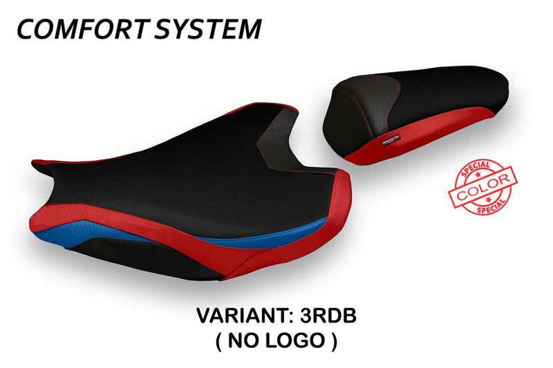 Honda CBR1000RR 2017-2024 Seat Cover Tappezzeria Italia Comfort in Red and Blue