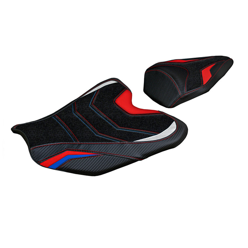 Honda CBR1000RR-R Fireblade 2020-2024 Seat Cover Tappezzeria Italia Ultragrip in Blue and Red