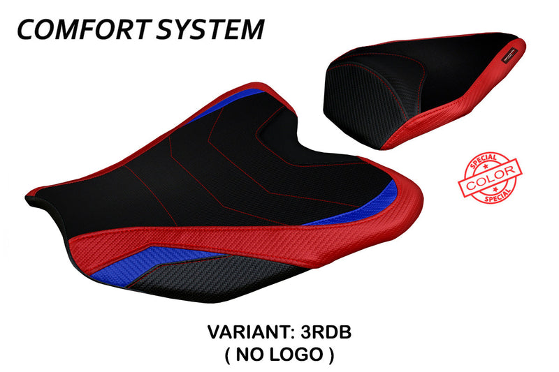Honda CBR1000RR-R Fireblade 2020-2024 Seat Cover Tappezzeria Italia Comfort in Red and Blue