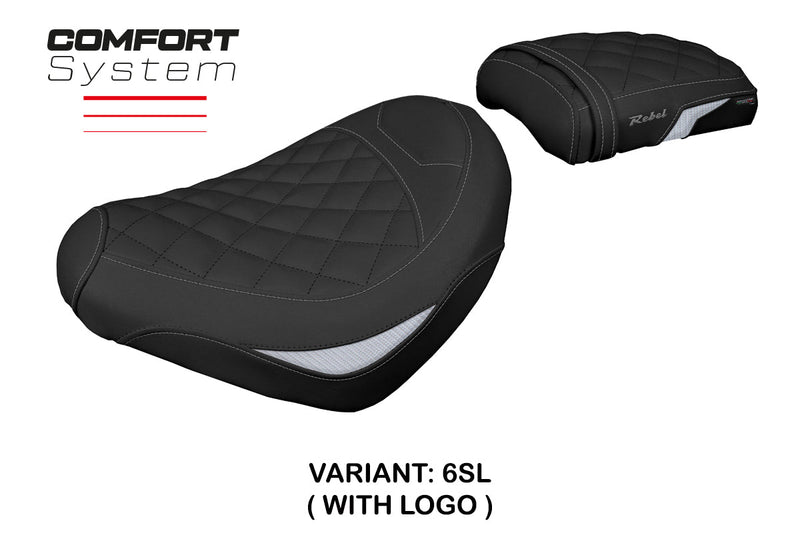 Honda CMX 1100 Rebel 2022-2024 Seat Cover Tappezzeria Italia Comfort in Silver Diamond