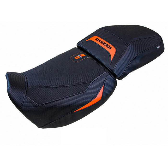 Harley Davidson Pan America 2021-2024 Seat Cover Tappezzeria Italia in Orange and Black