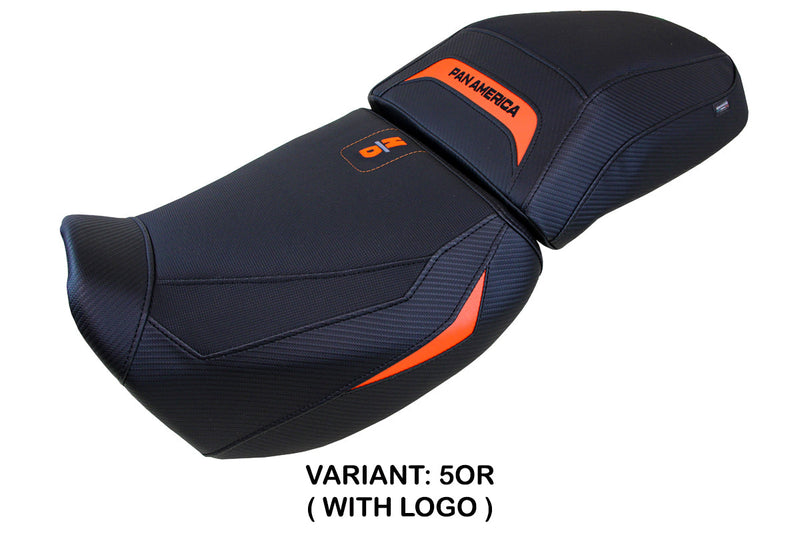 Harley Davidson Pan America 2021-2024 Seat Cover Tappezzeria Italia in Orange and Black
