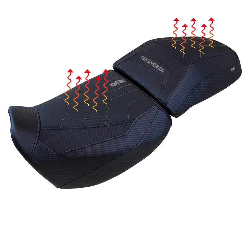 Harley Davidson Pan America 2021-2024 Seat Cover Tappezzeria Italia Comfort Heated in Black