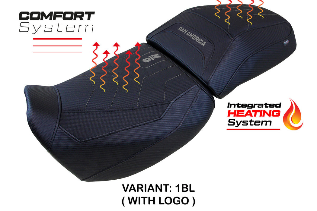Harley Davidson Pan America 2021-2024 Seat Cover Tappezzeria Italia Comfort Heated in Black