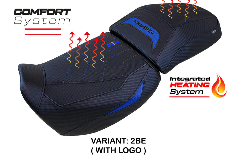 Harley Davidson Pan America 2021-2024 Seat Cover Tappezzeria Italia Comfort Heated in Blue