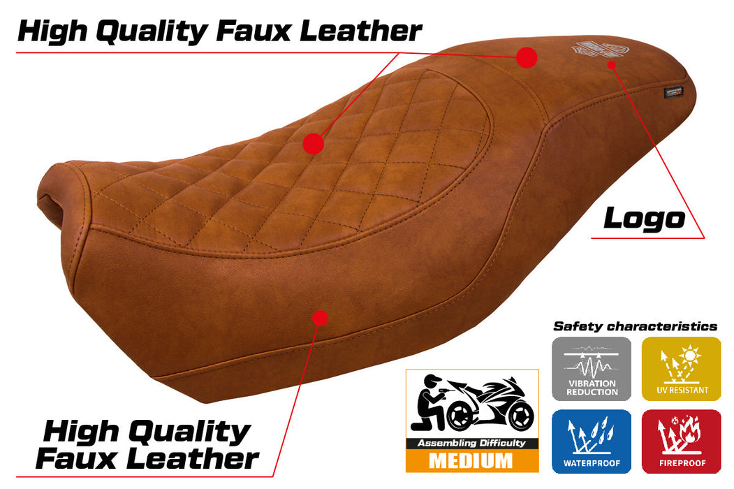 Harley Davidson Street 500 750 2016-2021 Seat Cover Tappezzeria Italia in Brown