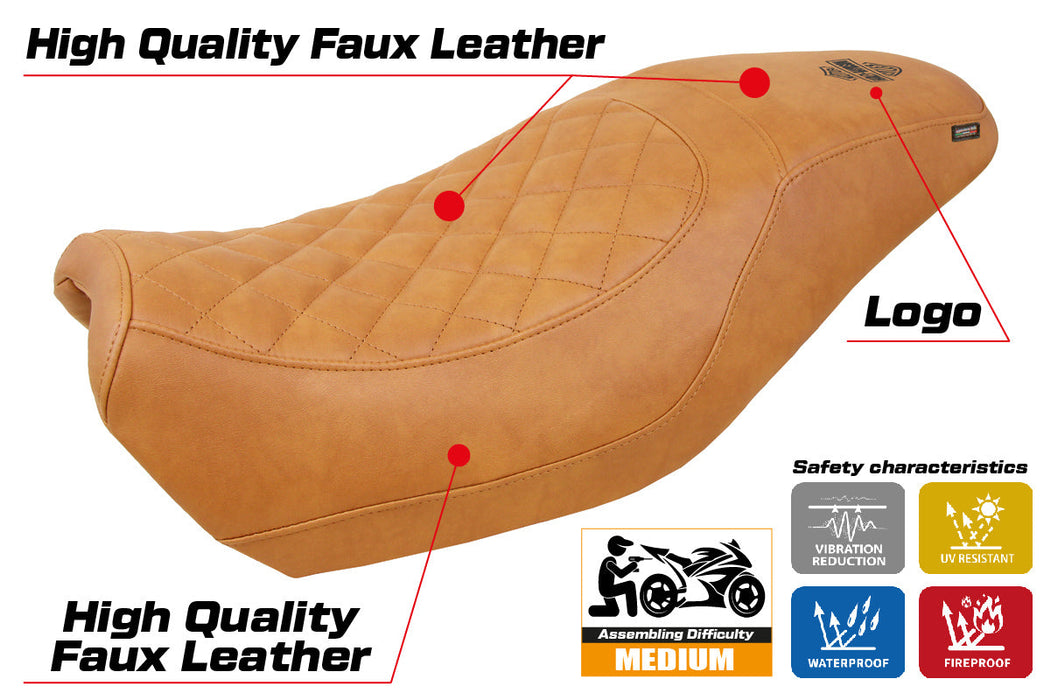 Harley Davidson Street 500 750 2016-2021 Seat Cover Tappezzeria Italia in Camel