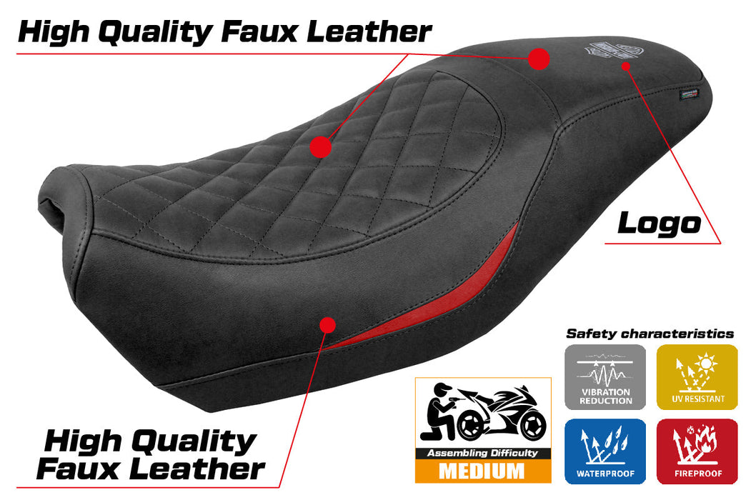 Harley Davidson Street 500 750 2016-2021 Seat Cover Tappezzeria Italia Crimson in Red