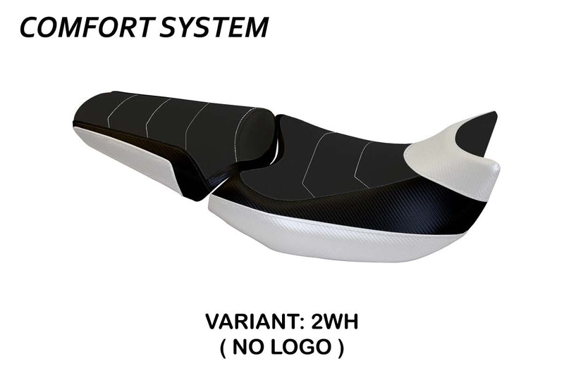 Honda NC700X 2012-2013 Seat Cover Tappezzeria Italia Comfort in White and Black