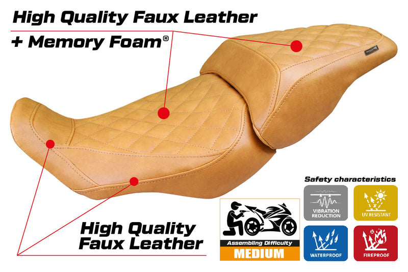 Honda CB300R 2018-2024 Seat Cover Tappezzeria Italia Comfort in Vintage Camel