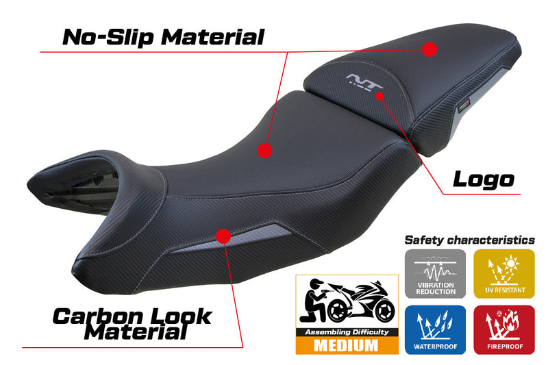 Honda NT1100 2021-2024 Seat Cover Tappezzeria Italia in Grey and Black