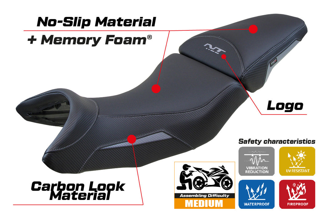 Honda NT1100 2021-2024 Seat Cover Tappezzeria Italia Comfort in Grey and Black