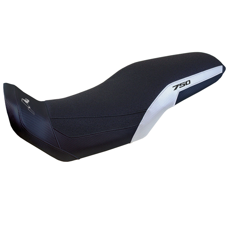 Honda Transalp XL 750 2023-2024 Seat Cover Tappezzeria Italia Ultragrip in White and Black