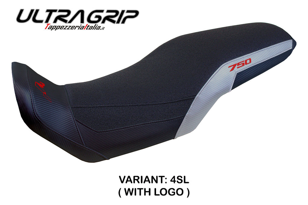 Honda Transalp XL 750 2023-2024 Seat Cover Tappezzeria Italia Ultragrip in Silver and Black