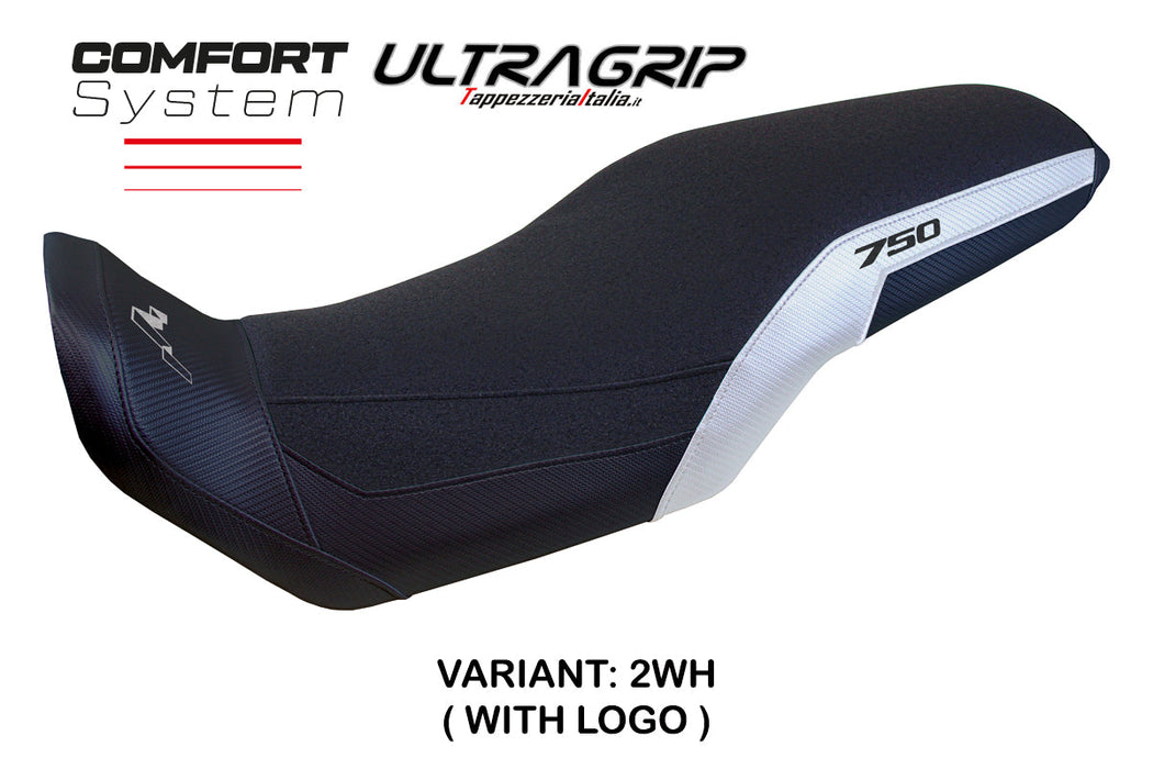Honda Transalp XL 750 2023-2024 Seat Cover Tappezzeria Italia Comfort Ultragrip in White