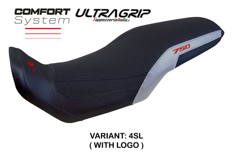 Honda Transalp XL 750 2023-2024 Seat Cover Tappezzeria Italia Comfort Ultragrip in Silver