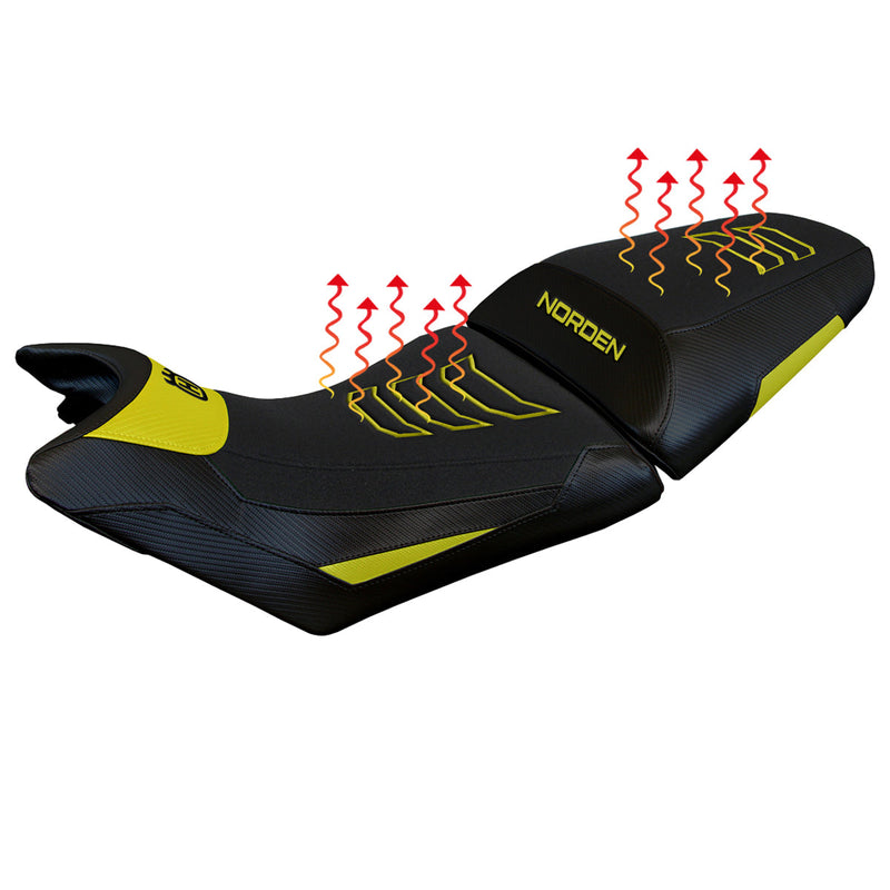 Husqvarna Norden 901 2022-2024 Seat Cover Tappezzeria Italia Comfort Heated in Yellow