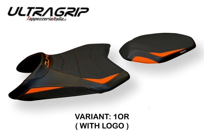 KTM 790 Duke 2018-2024 Seat Cover Tappezzeria Italia Ultragrip in Orange and Black