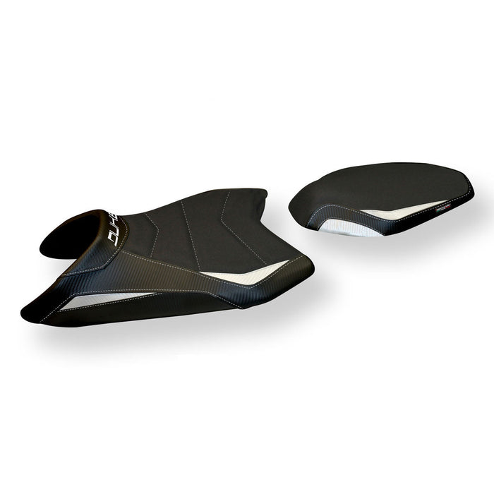 KTM 790 Duke 2018-2024 Seat Cover Tappezzeria Italia Ultragrip in White and Black