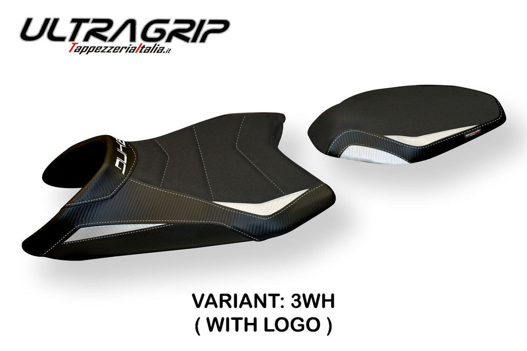 KTM 790 Duke 2018-2024 Seat Cover Tappezzeria Italia Ultragrip in White and Black