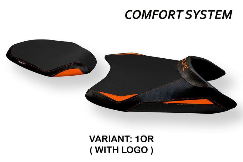 KTM 790 Duke 2018-2024 Seat Cover Tappezzeria Italia Comfort in Orange and Black
