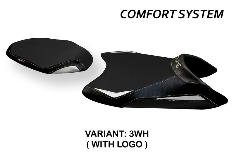 KTM 890 Duke 2021-2024 Seat Cover Tappezzeria Italia Comfort in White and Black