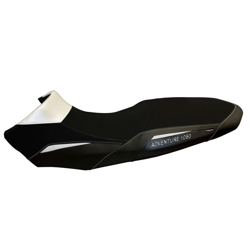 KTM 1050 Adventure 2015-2016 Seat Cover Tappezzeria Italia in White and Black