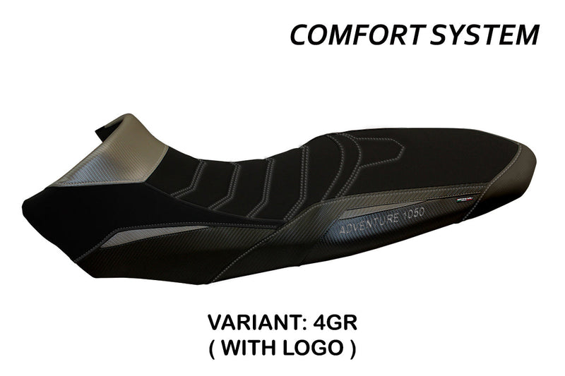 KTM 1050 Adventure 2015-2016 Seat Cover Tappezzeria Italia Comfort in Grey and Black