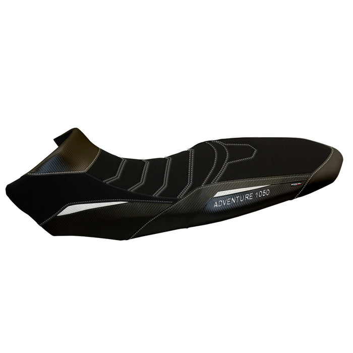 KTM 1050 Adventure 2015-2016 Seat Cover Tappezzeria Italia Comfort in Black and White SE