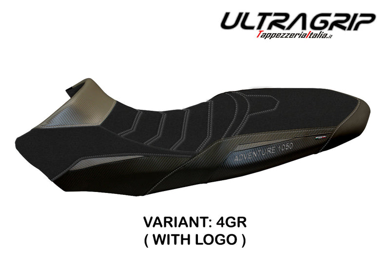 KTM 1050 Adventure 2015-2016 Seat Cover Tappezzeria Italia Ultragrip in Grey and Black