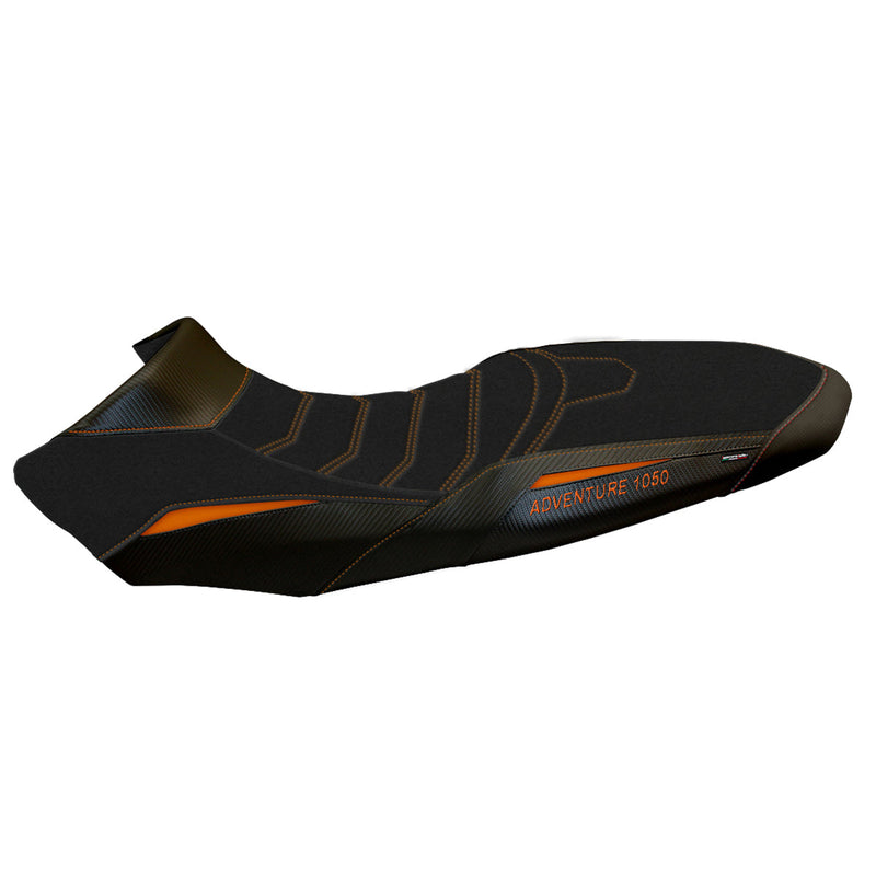 KTM 1050 Adventure 2015-2016 Seat Cover Tappezzeria Italia Ultragrip in Black and Orange SE