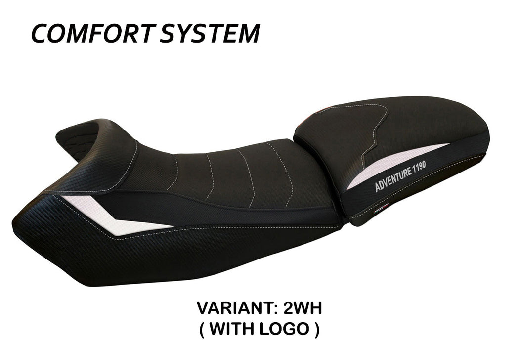 KTM 1190 Adventure 2013-2016 Seat Cover Tappezzeria Italia Comfort in White