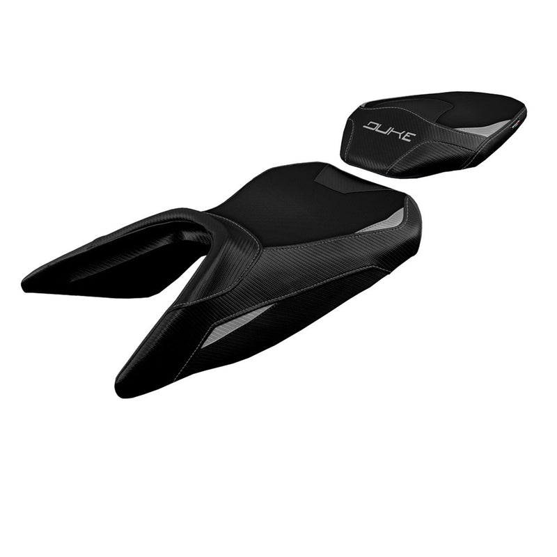KTM 125 Duke 2017-2024 Seat Cover Tappezzeria Italia Comfort in Silver and Black