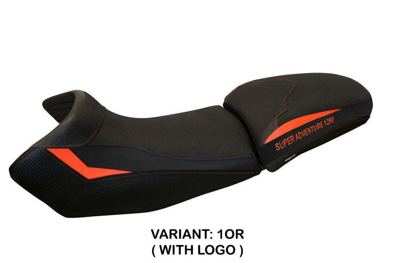 KTM 1290 Super Adventure S T 2015-2020 Seat Cover Tappezzeria Italia in Orange and Black