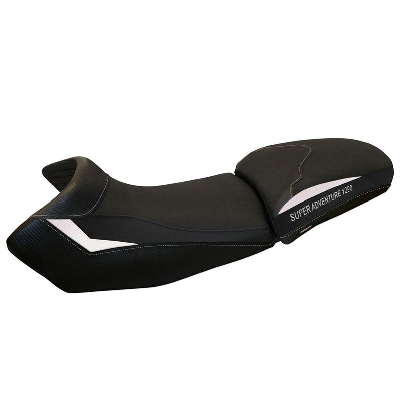 KTM 1290 Super Adventure S T 2015-2020 Seat Cover Tappezzeria Italia in White and Black