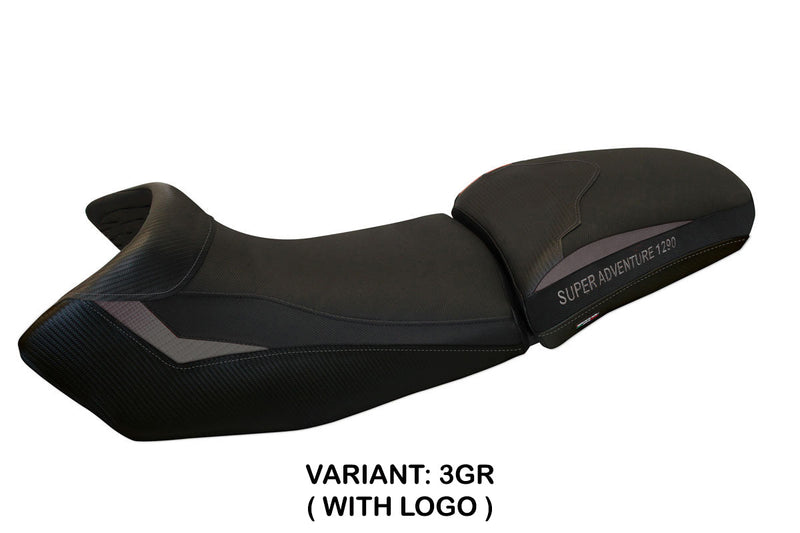 KTM 1290 Super Adventure S T 2015-2020 Seat Cover Tappezzeria Italia in Grey and Black