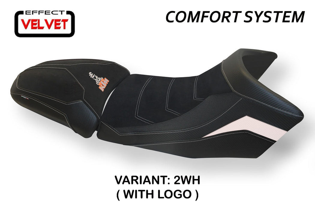 KTM 1290 Super Adventure S T 2015-2020 Seat Cover Tappezzeria Italia Comfort in White SE