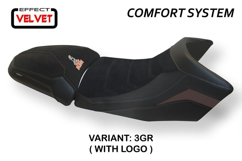 KTM 1290 Super Adventure S T 2015-2020 Seat Cover Tappezzeria Italia Comfort in Grey SE