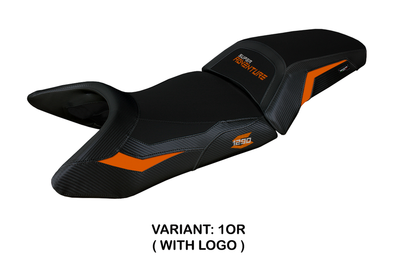 KTM 1290 Super Adventure S 2021-2024 Seat Cover Tappezzeria Italia in Orange and Black