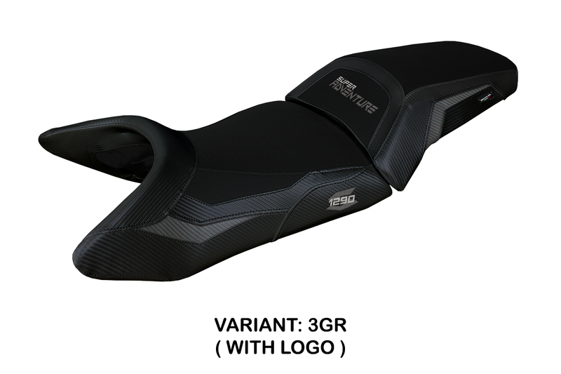 KTM 1290 Super Adventure S 2021-2024 Seat Cover Tappezzeria Italia in Grey and Black