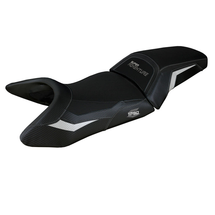 KTM 1290 Super Adventure S 2021-2024 Seat Cover Tappezzeria Italia in White and Black