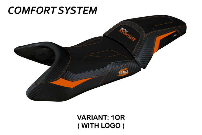KTM 1290 Super Adventure S 2021-2024 Seat Cover Tappezzeria Italia Comfort in Orange