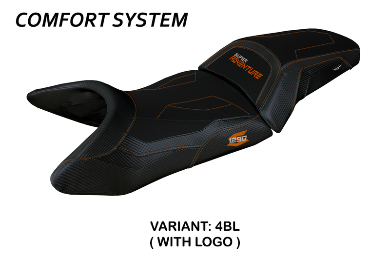 KTM 1290 Super Adventure S 2021-2024 Seat Cover Tappezzeria Italia Comfort in Black