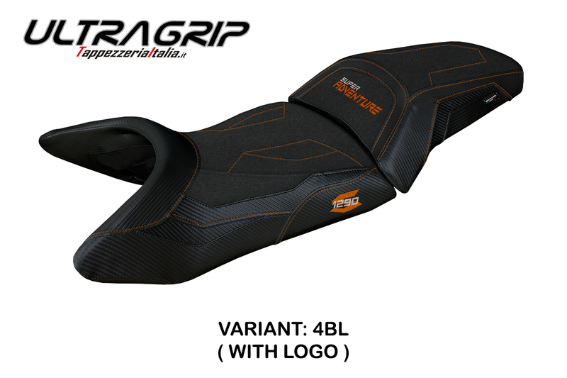 KTM 1290 Super Adventure S 2021-2024 Seat Cover Tappezzeria Italia Ultragrip in Black