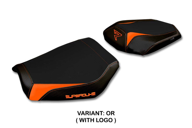 KTM 1390 Super Duke R 2024 Seat Cover Tappezzeria Italia in Orange and Black